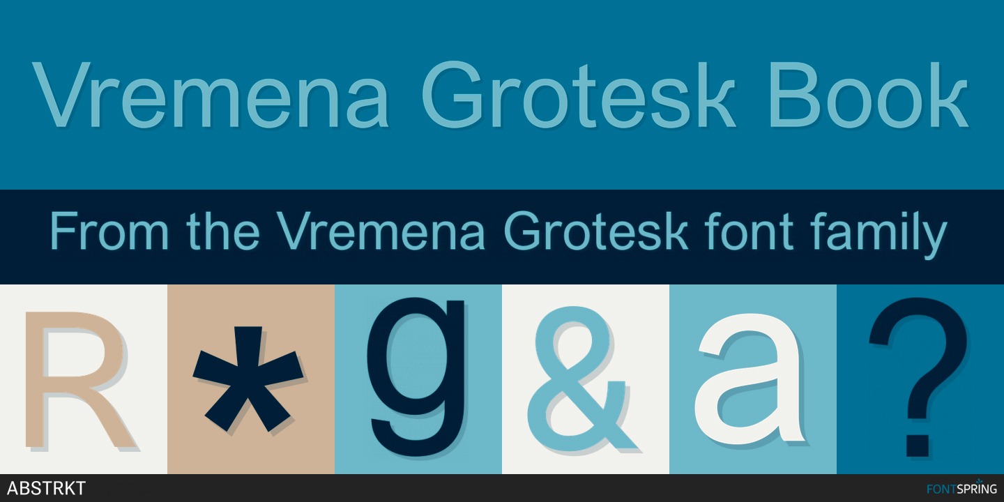 Шрифт Vremena Grotesk