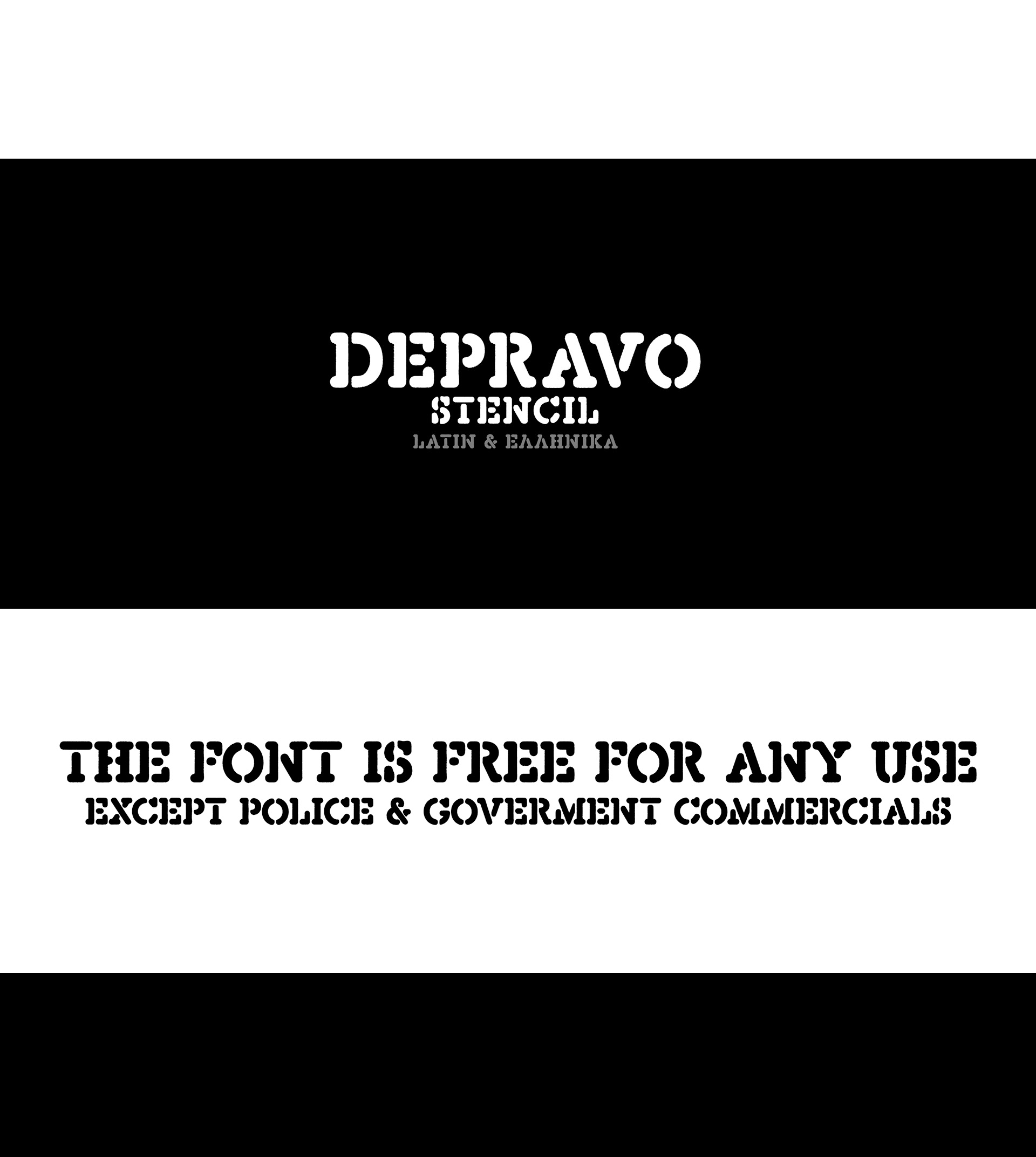 Шрифт Depravo Stencil 