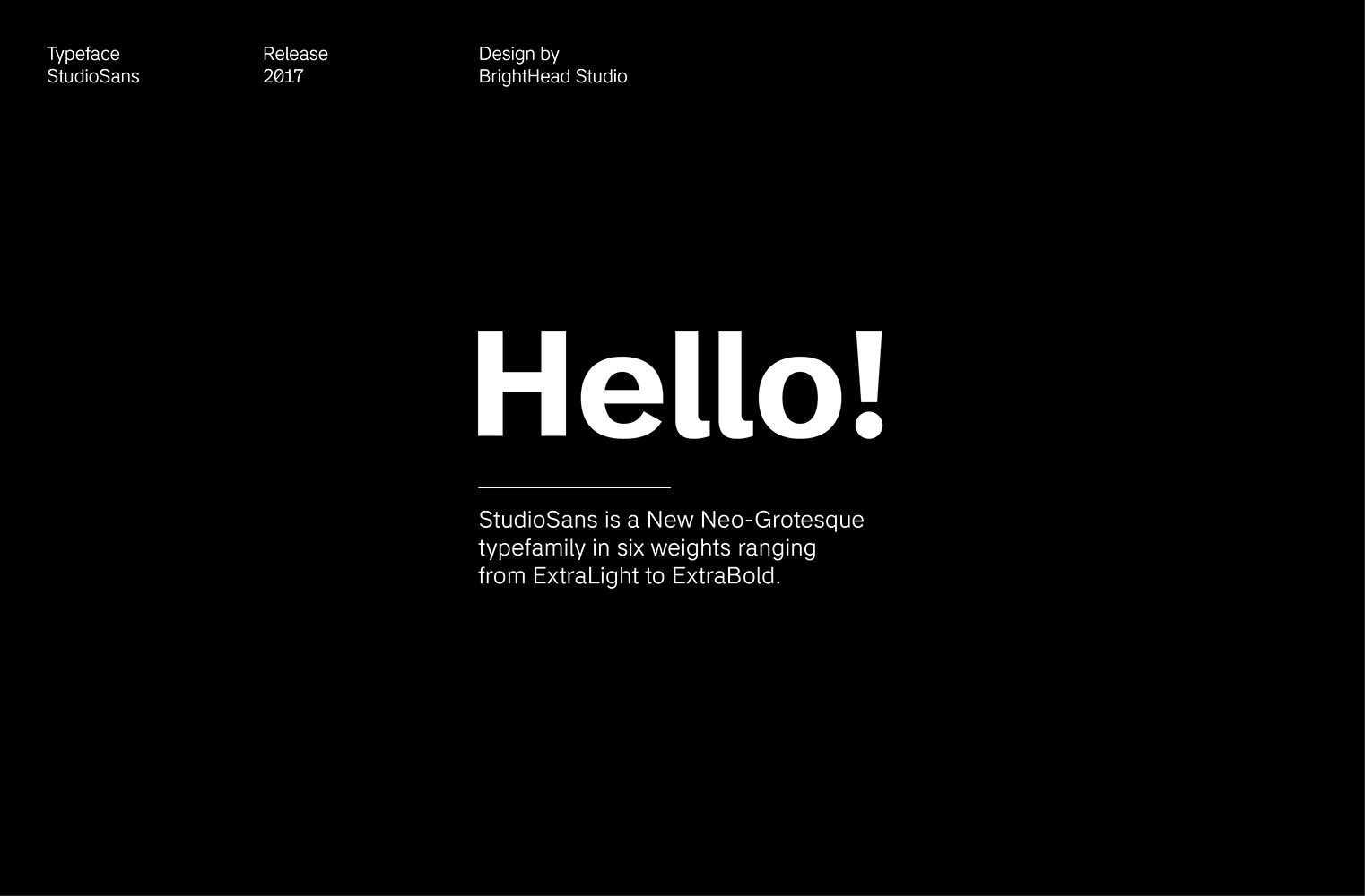 Шрифт Studio Sans DEMO