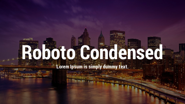 Шрифт Roboto Condensed