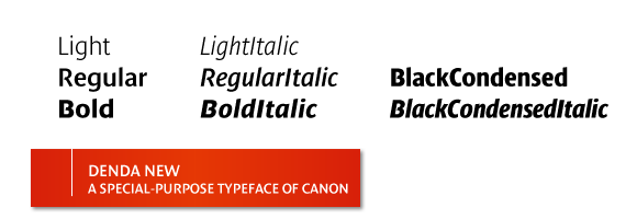 Шрифт Denda New