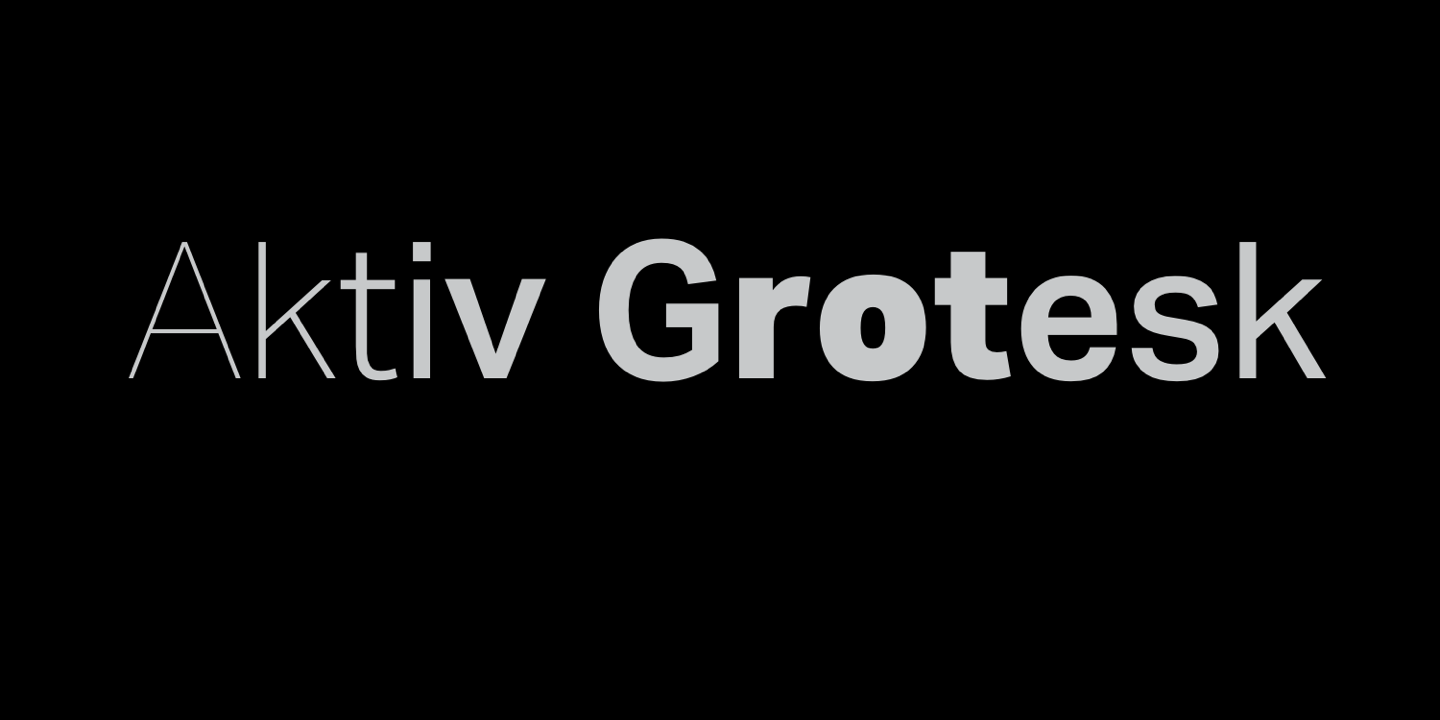 Шрифт Aktiv Grotesk