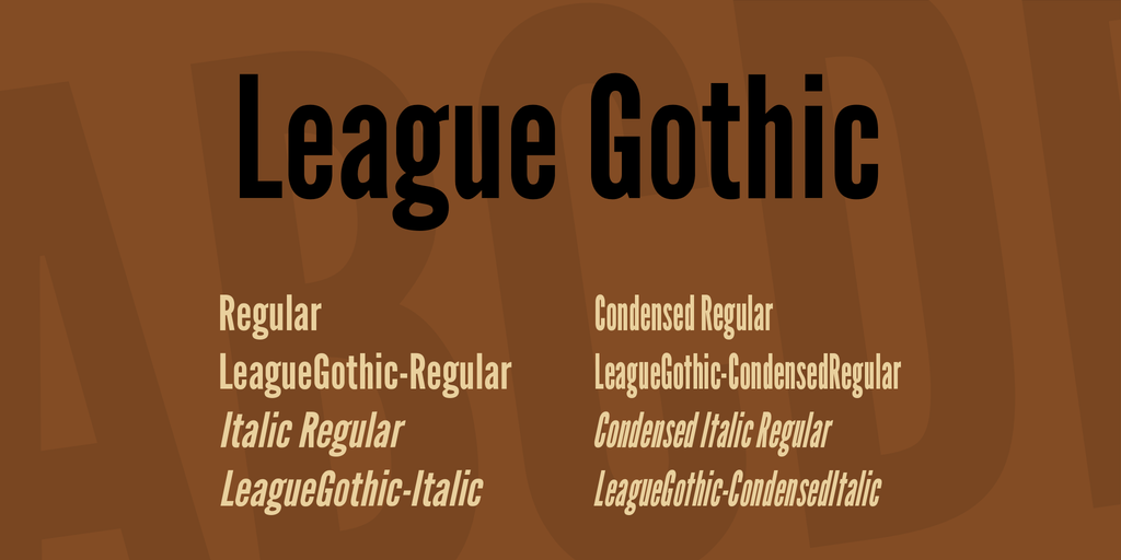 Шрифт League Gothic
