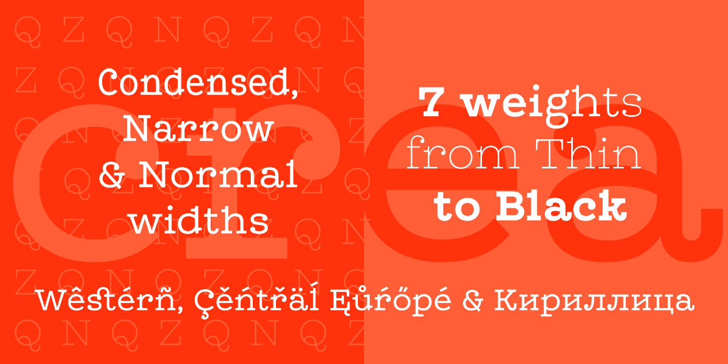 Шрифт Leto Slab Narrow