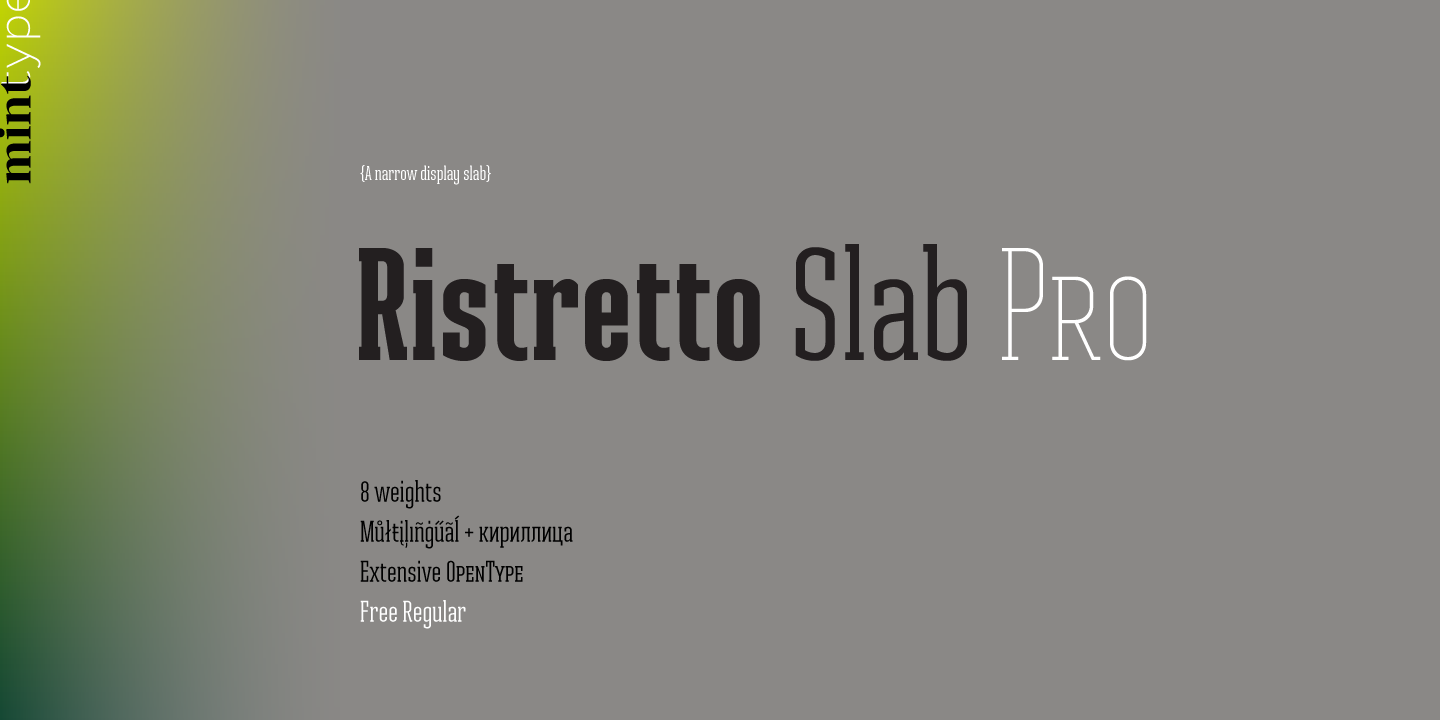 Шрифт Ristretto Slab Pro