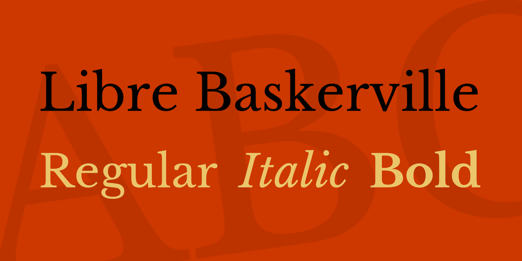Шрифт Libre Baskerville