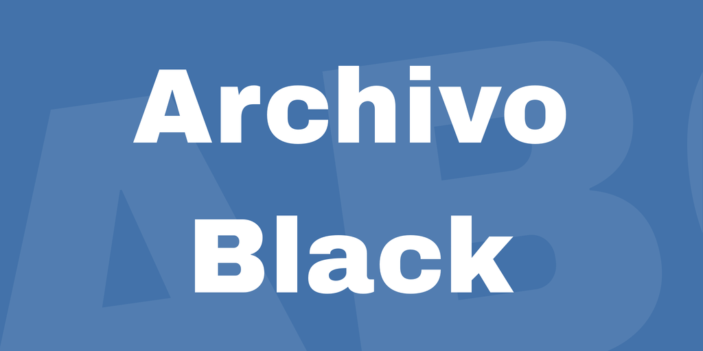 Шрифт Archivo Black