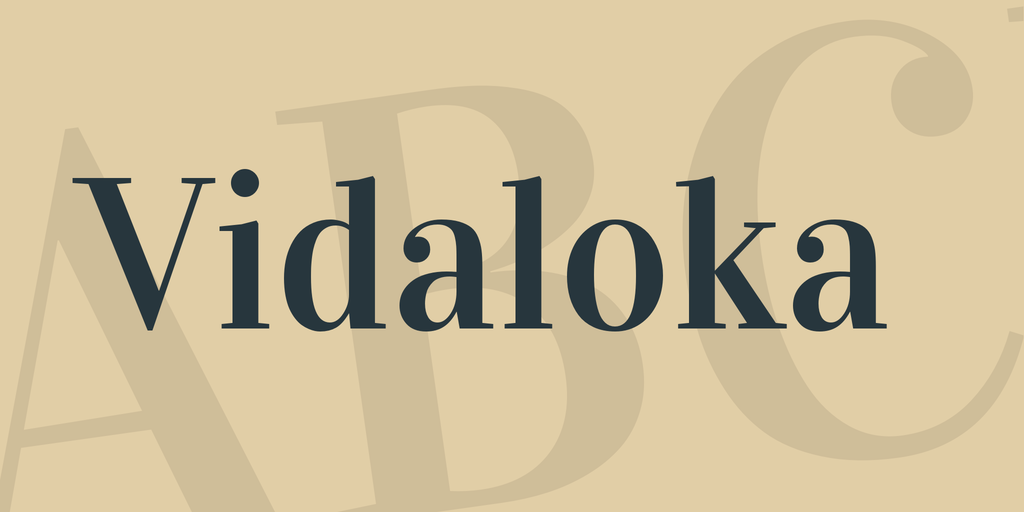 Шрифт Vidaloka
