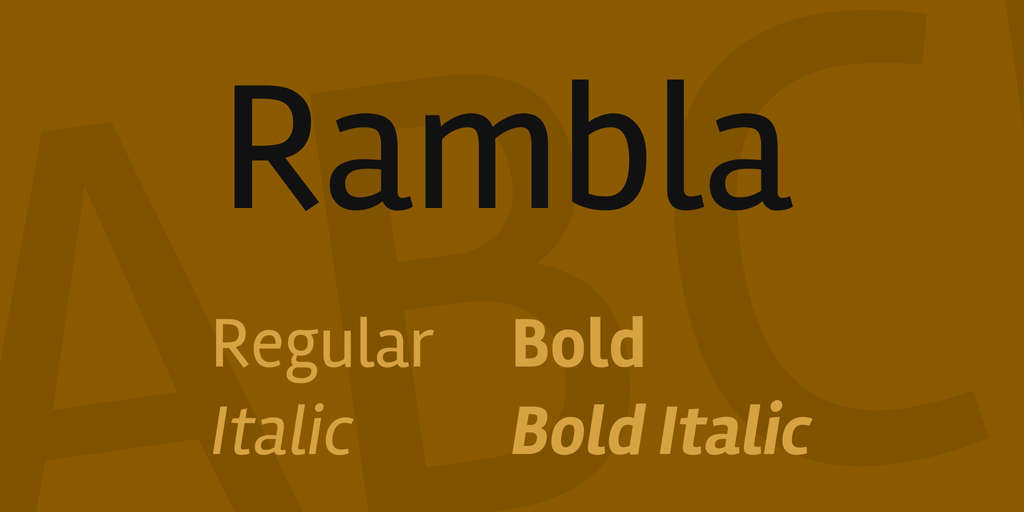 Шрифт Rambla