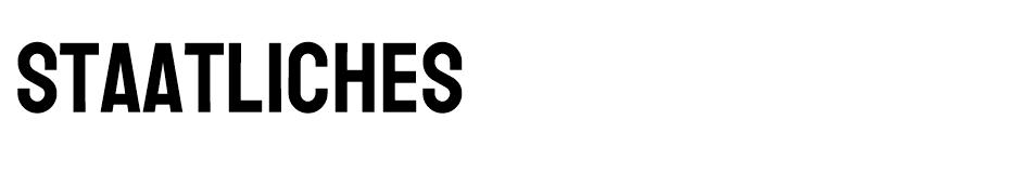 Шрифт Staatliches