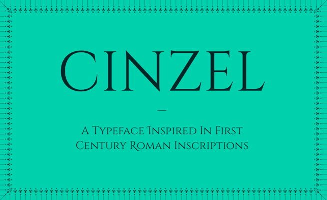 Шрифт Cinzel Decorative