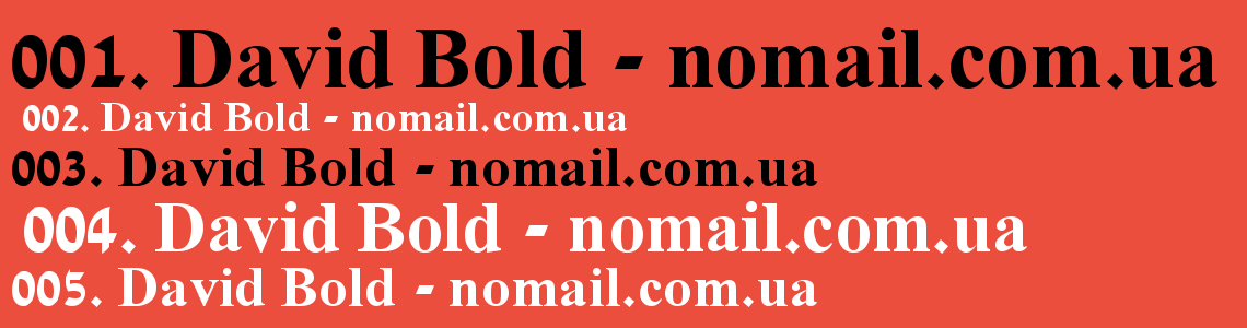 Шрифт David Libre