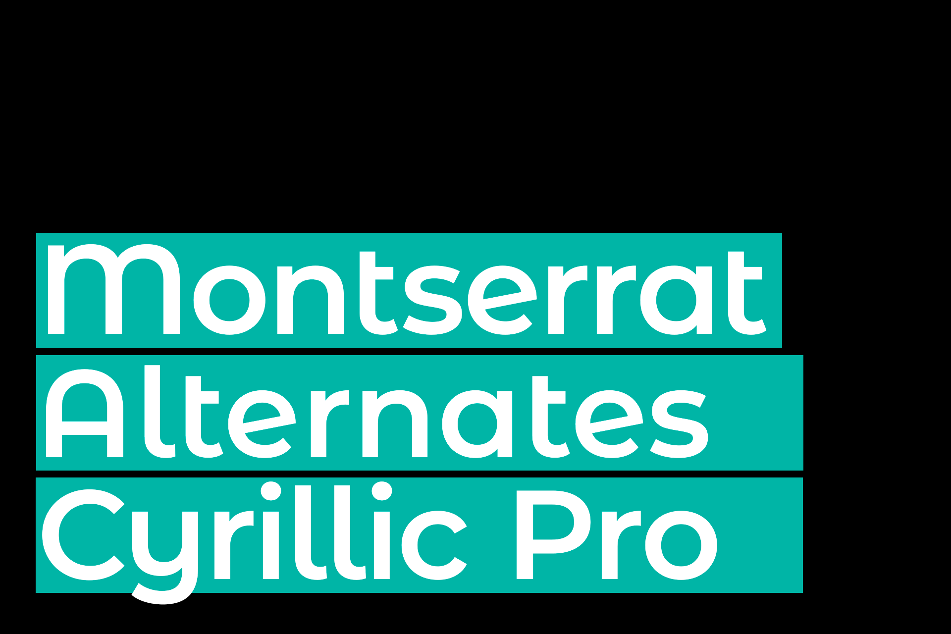 Шрифт Montserrat Alternates