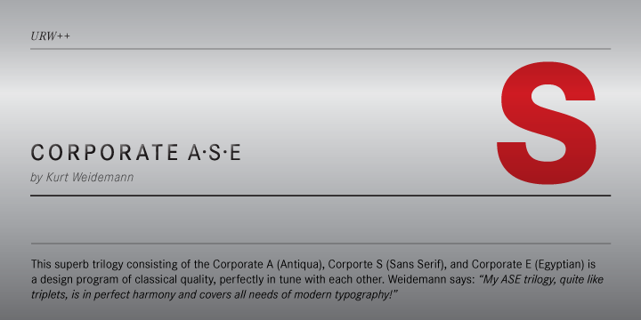 Шрифт Corporate S