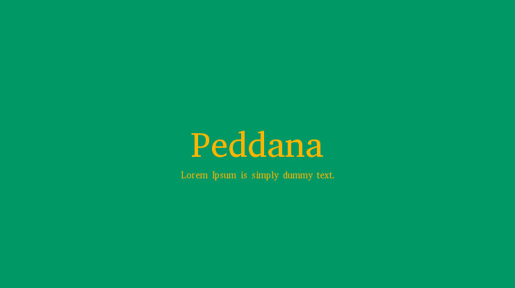 Шрифт Peddana