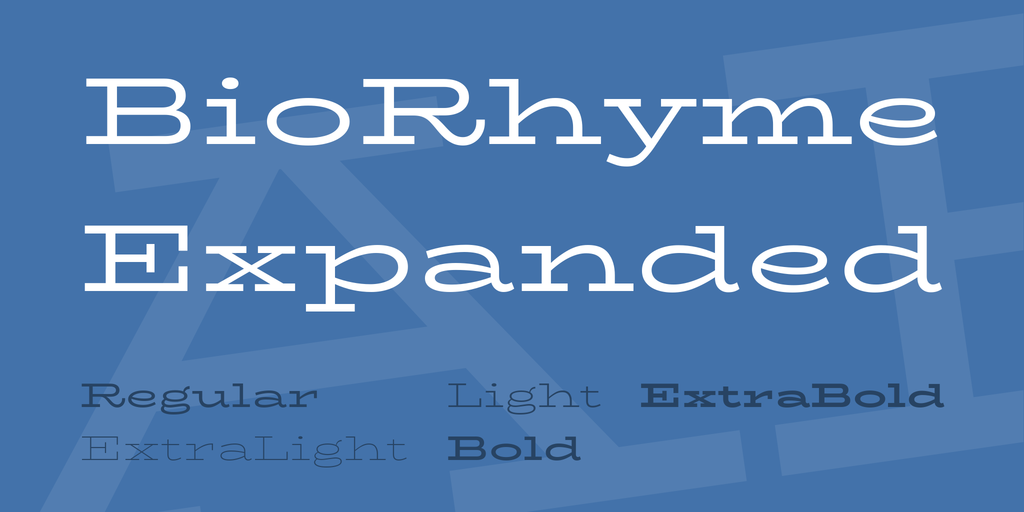 Шрифт BioRhyme Expanded