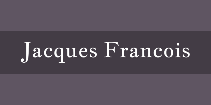 Шрифт Jacques Francois