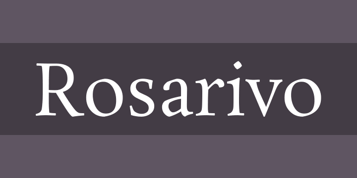 Шрифт Rosarivo