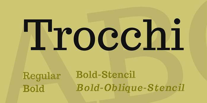 Шрифт Trocchi