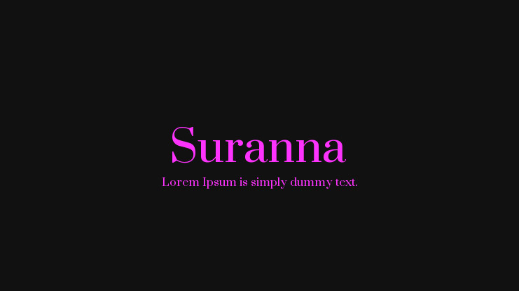Шрифт Suranna