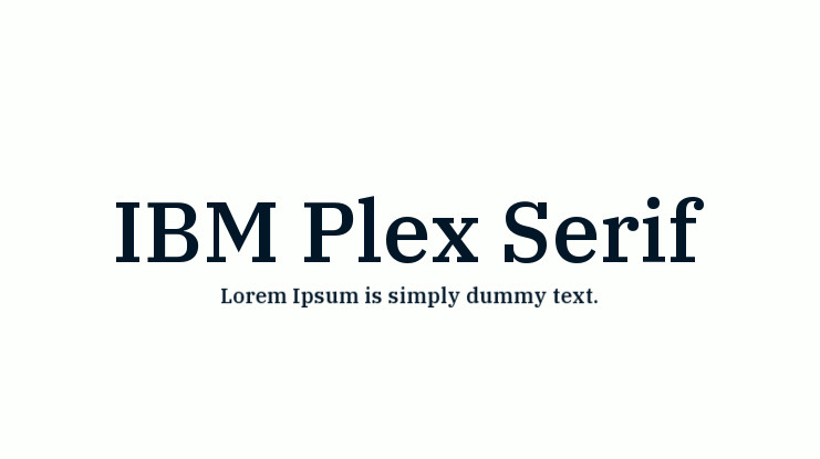 Шрифт IBM Plex Serif