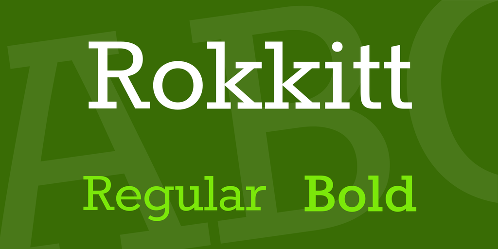 Шрифт Rokkitt