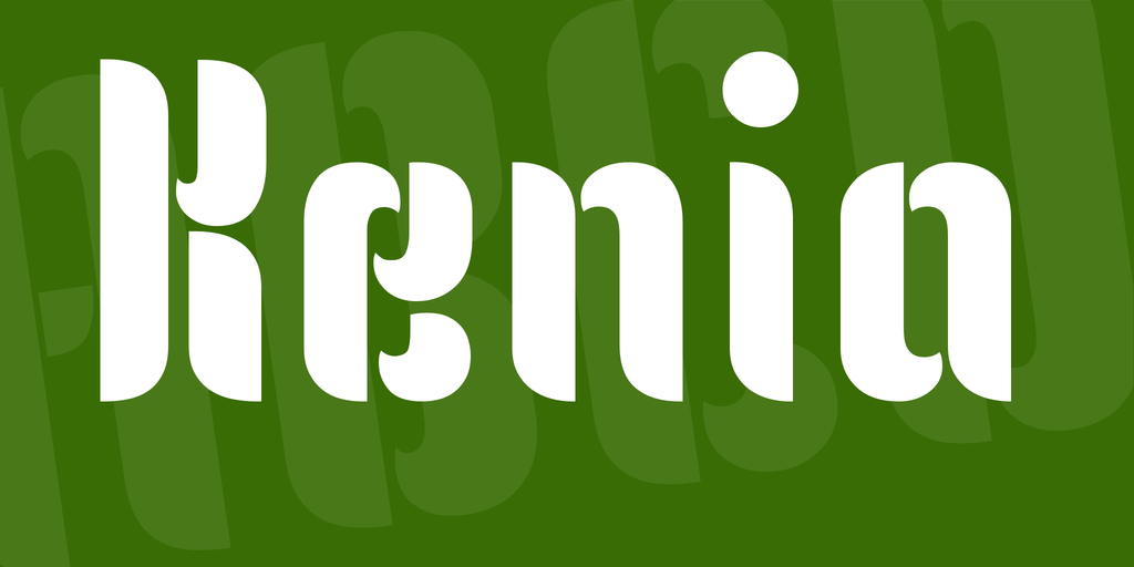 Шрифт Kenia