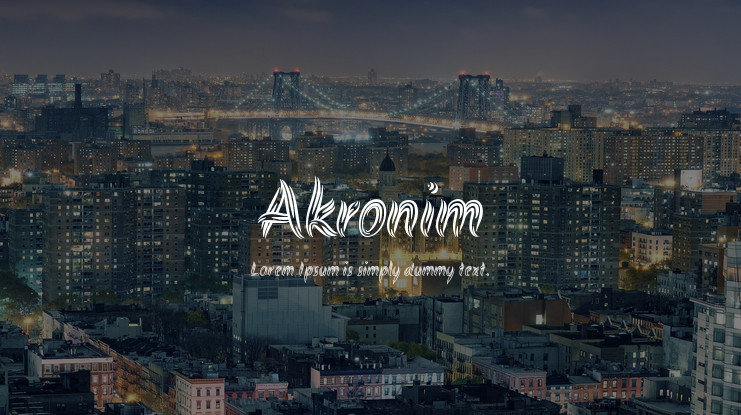 Шрифт Akronim