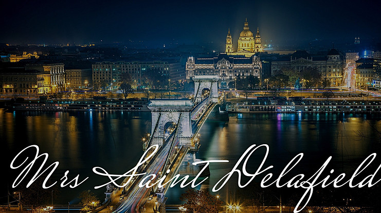 Шрифт Mrs Saint Delafield