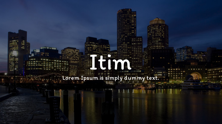 Шрифт Itim