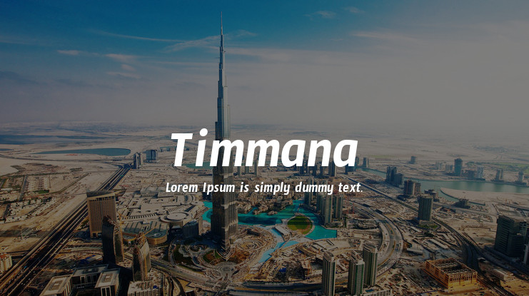 Шрифт Timmana