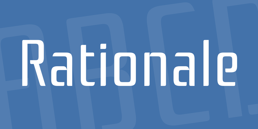 Шрифт Rationale