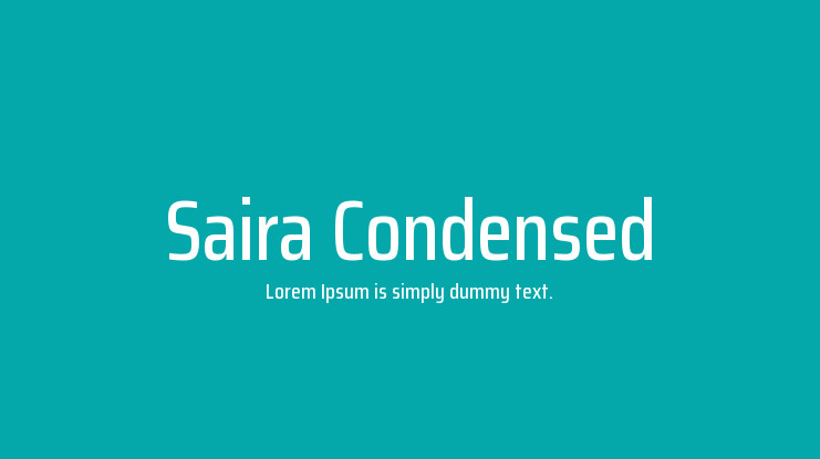 Шрифт Saira Condensed