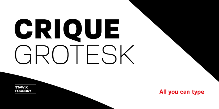 Шрифт Crique Grotesk