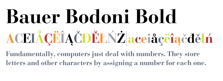 Шрифт Bauer Bodoni Std