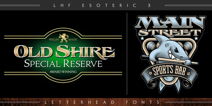 Шрифт LHF Esoteric 3