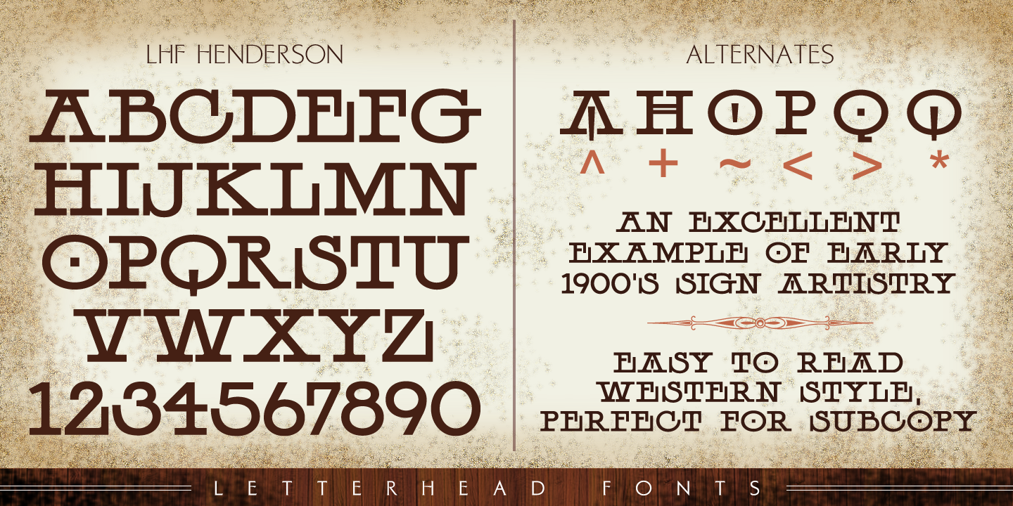 Шрифт LHF Henderson