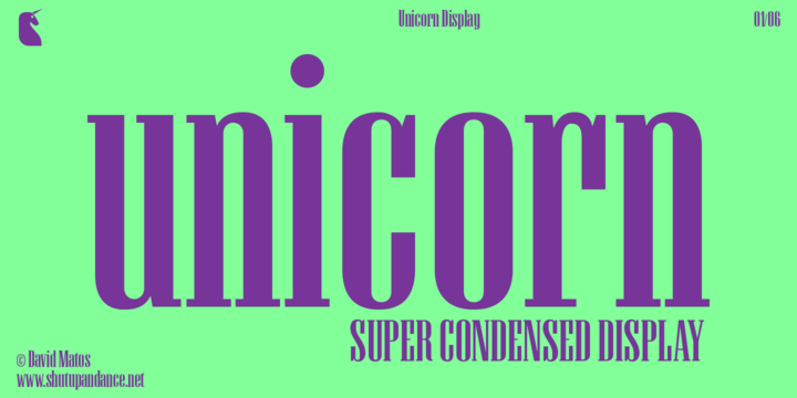 Шрифт Unicorn