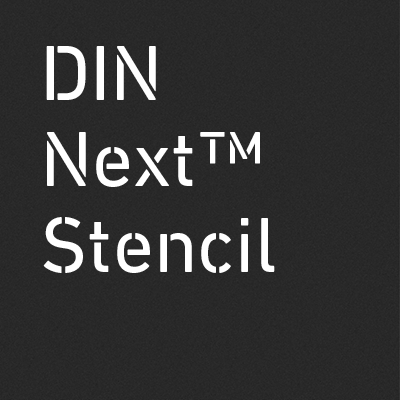 DIN Next Stencil