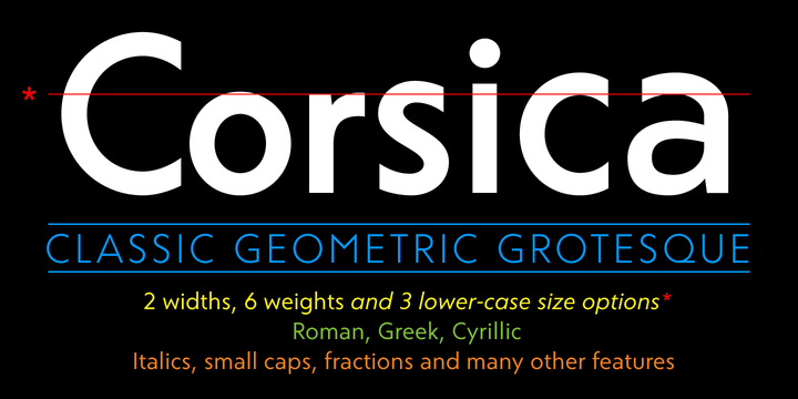 Шрифт Corsica