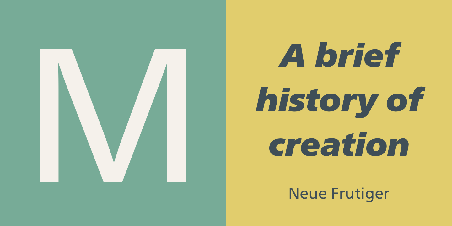 Шрифт Frutiger Neue