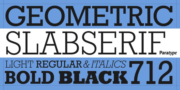 Шрифт Geometric Slabserif 712