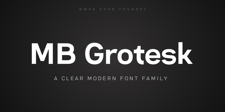 Шрифт MB Grotesk