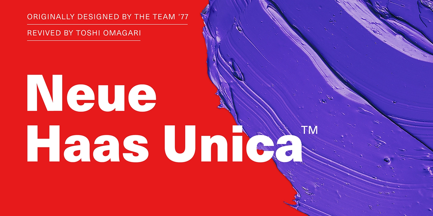 Шрифт Neue Haas Unica