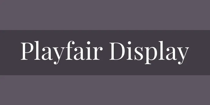 Шрифт Playfair Display