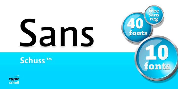 Шрифт Schuss Sans PCG