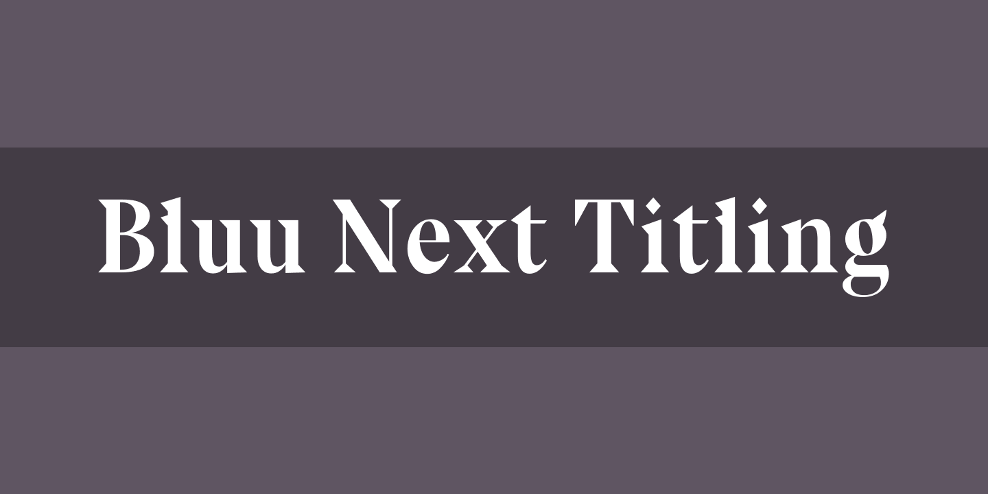 Шрифт BLUU NEXT