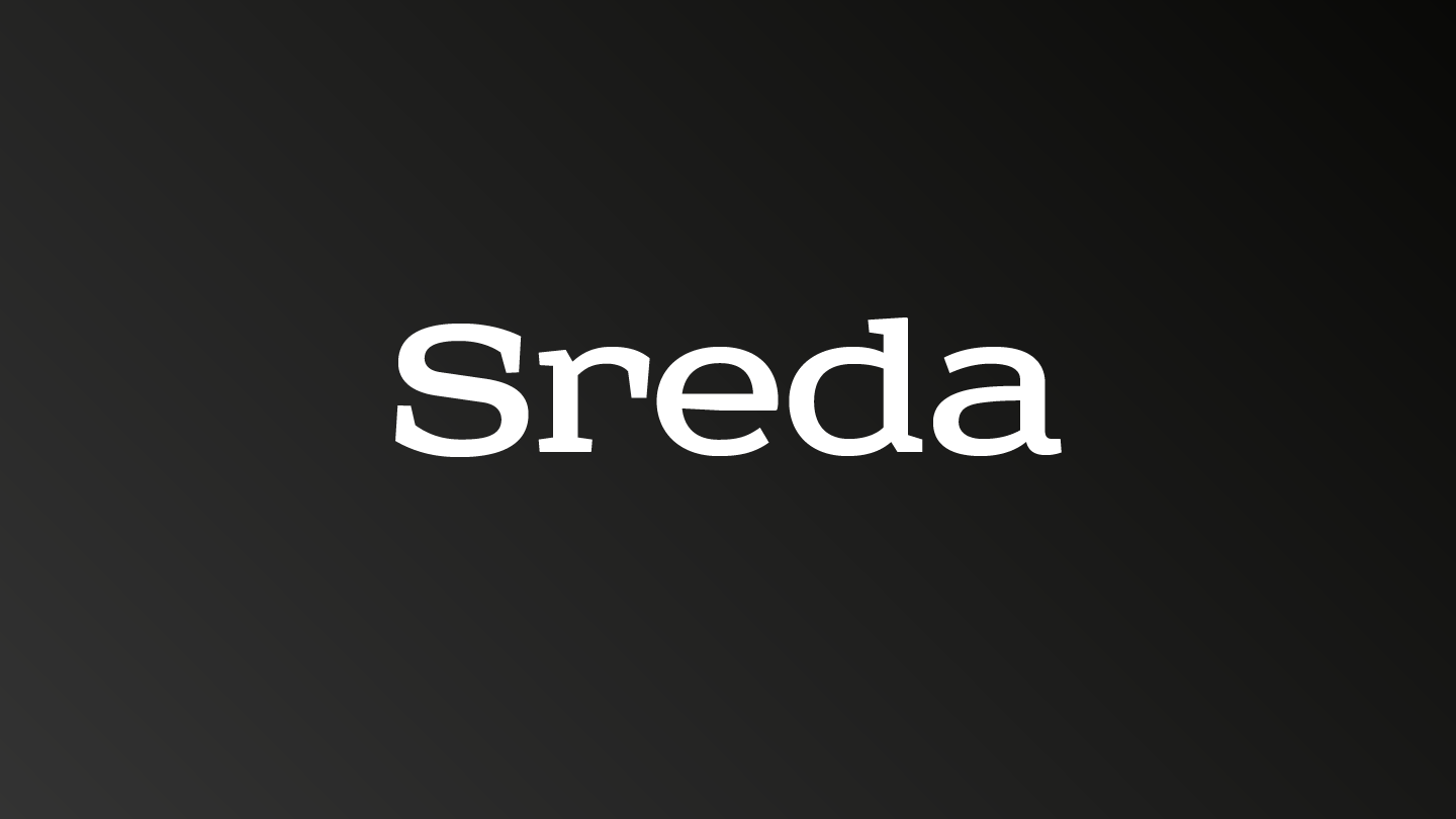 Шрифт Sreda