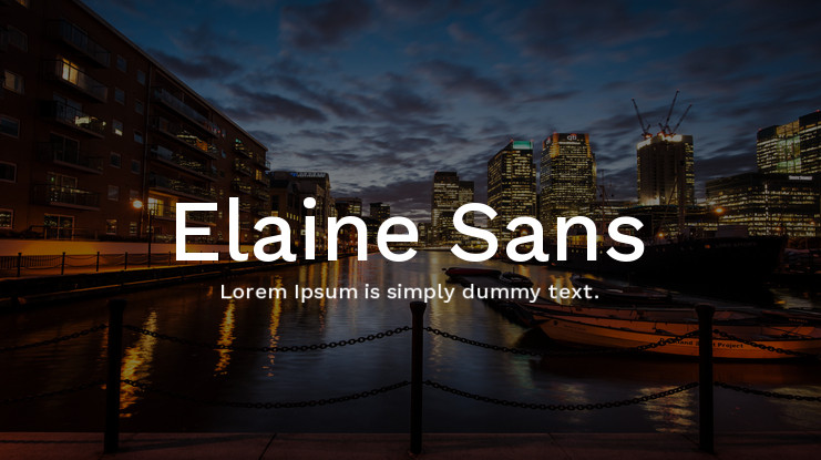 Шрифт Elaine Sans