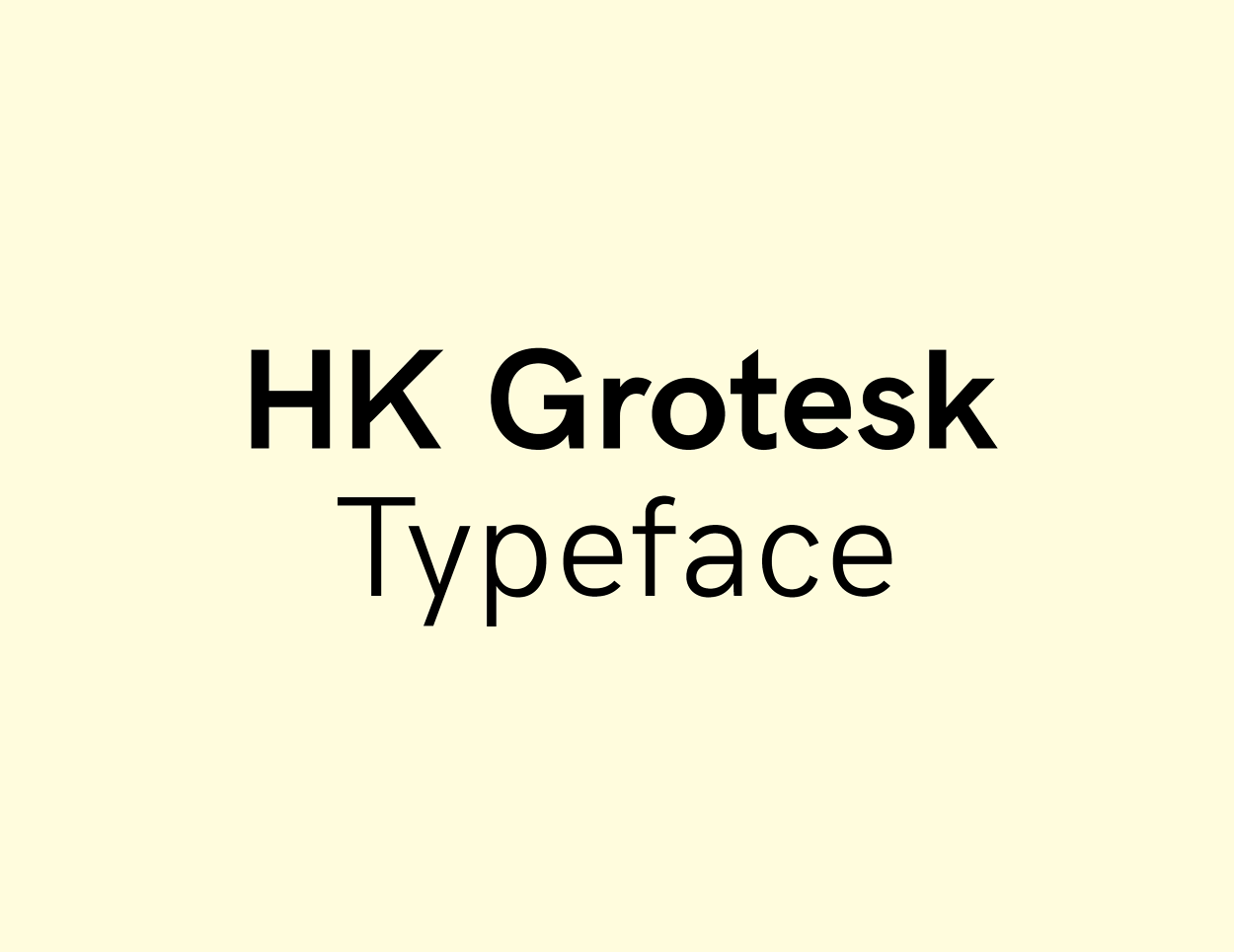 Шрифт HK Grotesk